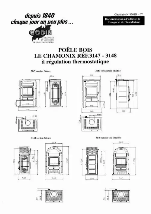 Mode d'emploi GODIN 3148