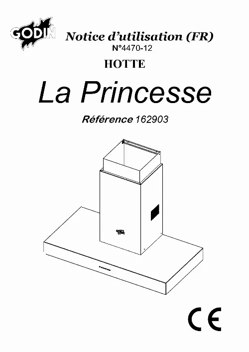 Mode d'emploi GODIN PRINCESSE 162903 AN