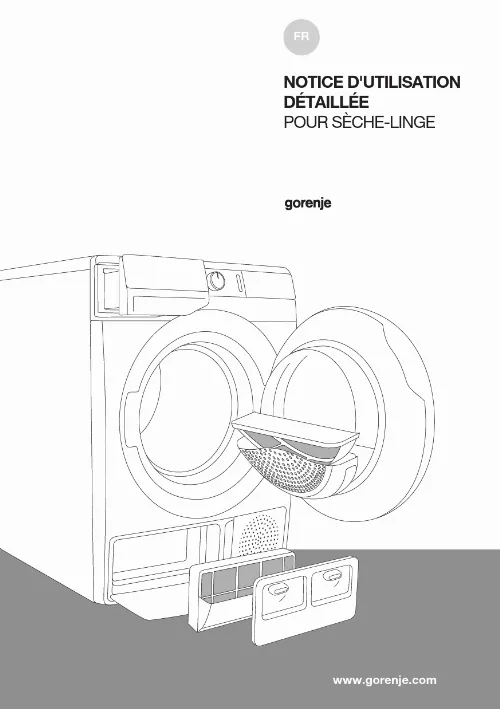 Mode d'emploi GORENJE DE82G