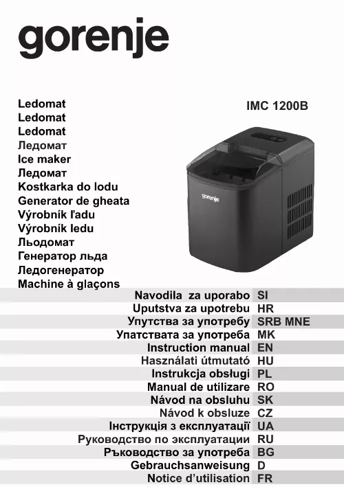 Mode d'emploi GORENJE IMC1200B