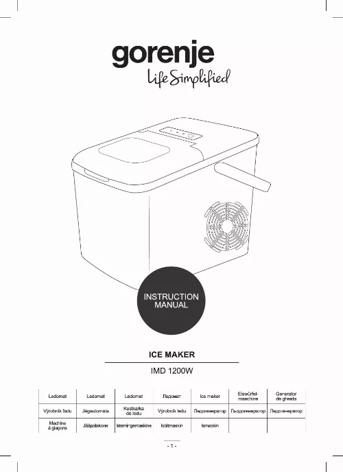 Mode d'emploi GORENJE IMD1200W