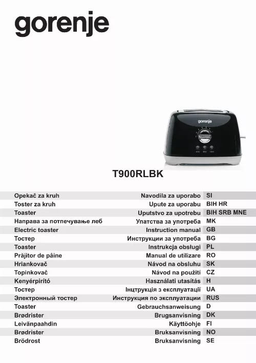 Mode d'emploi GORENJE T900RLBK