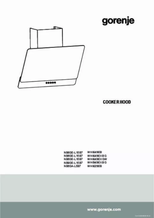 Mode d'emploi GORENJE WHI649EXGW