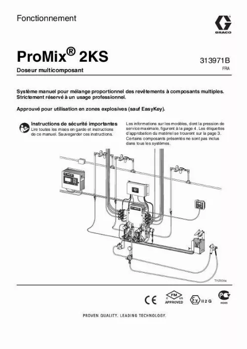 Mode d'emploi GRACO PRO MIX 2KS