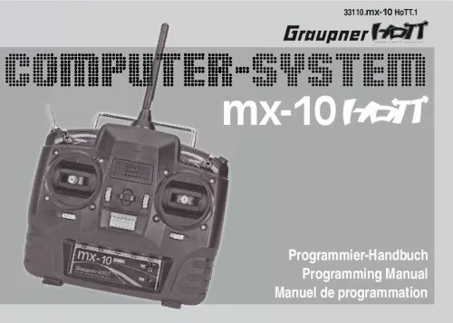 Mode d'emploi GRAUPNER MX-10