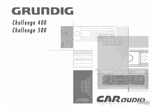 Mode d'emploi GRUNDIG CHALLENGE 400 A AUTORÁDIO RDS C/CASS