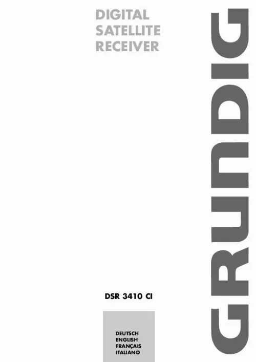 Mode d'emploi GRUNDIG DSR 3410 CI