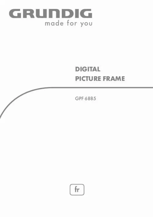 Mode d'emploi GRUNDIG GPF 6885