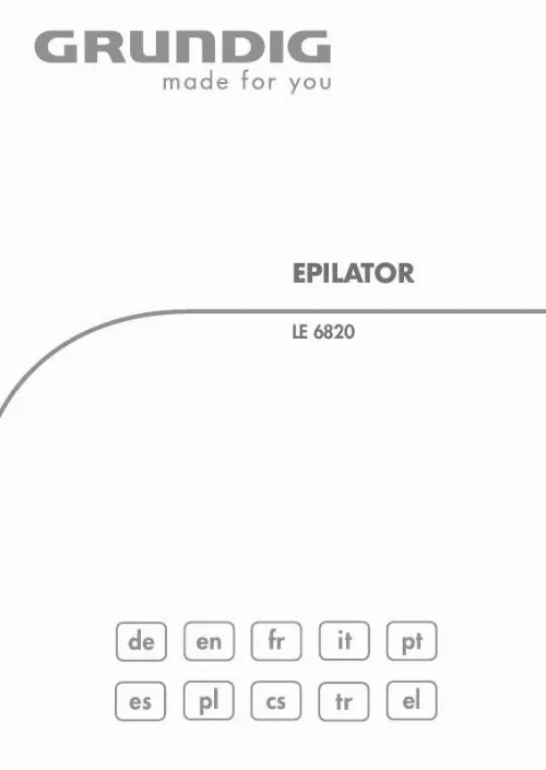 Mode d'emploi GRUNDIG LE 6820 DAMENEPILIERER, NETZ