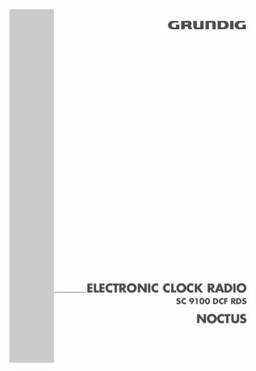 Mode d'emploi GRUNDIG NOCTUS SC 9100 DCF RDS