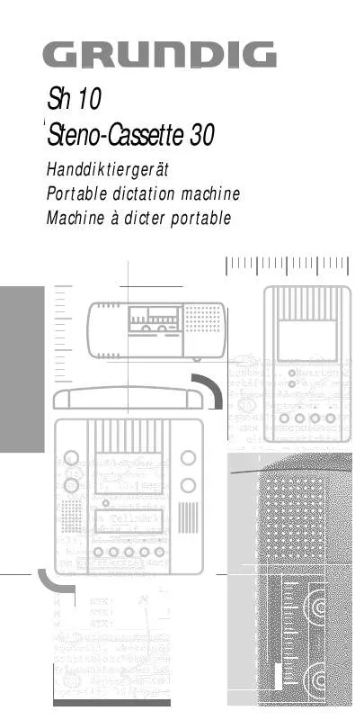 Mode d'emploi GRUNDIG SH 10