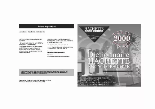 Mode d'emploi HACHETTE MULTIMEDIA DICTIONNAIRE HACHETTE ENCYCLOPEDIE