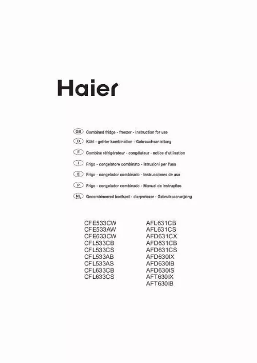 Mode d'emploi HAIER AFD630IX