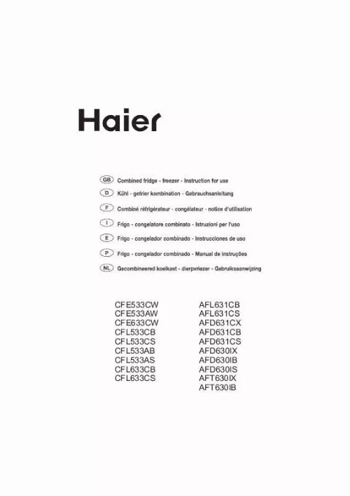 Mode d'emploi HAIER CFL533CB