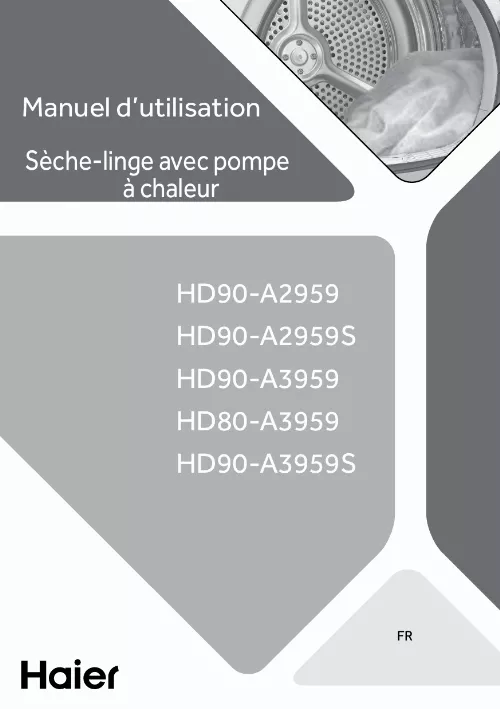 Mode d'emploi HAIER HD80-A3959