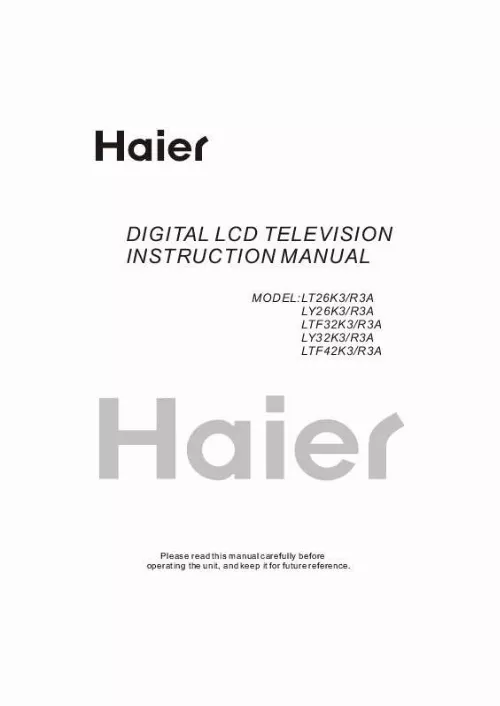 Mode d'emploi HAIER LT26K3