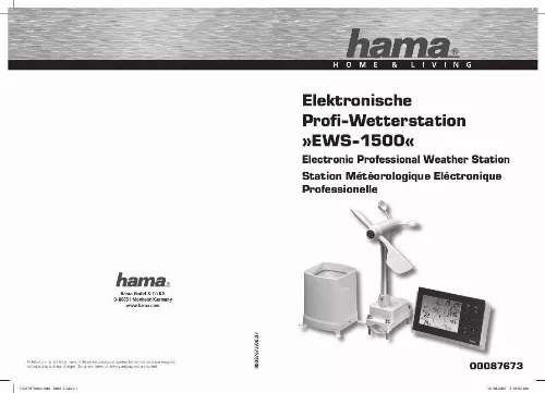 Mode d'emploi HAMA EWS-1500