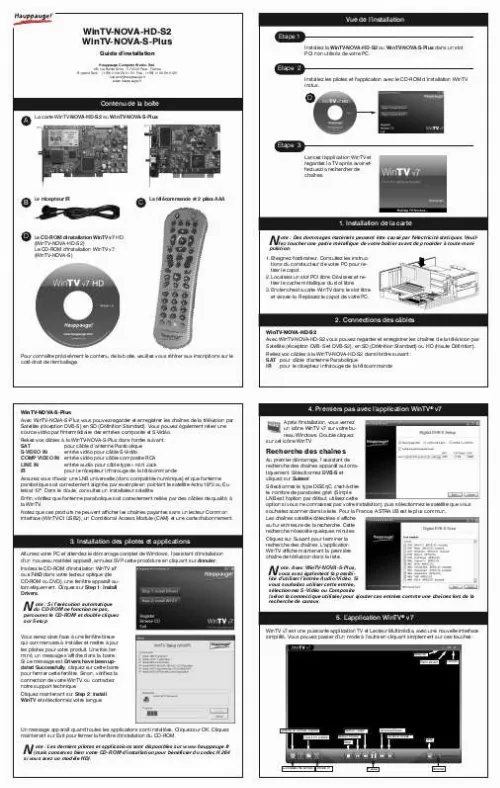 Mode d'emploi HAUPPAGE NOVA-S-PLUS/HD-S2