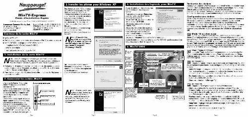 Mode d'emploi HAUPPAGE WINTV-EXPRESS