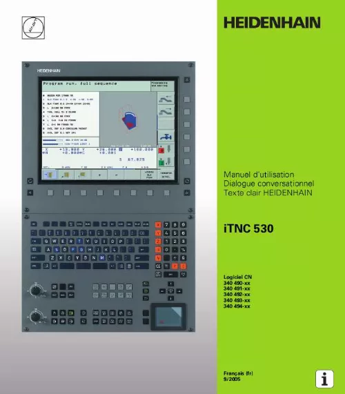 Mode d'emploi HEIDENHAIN ITNC 530