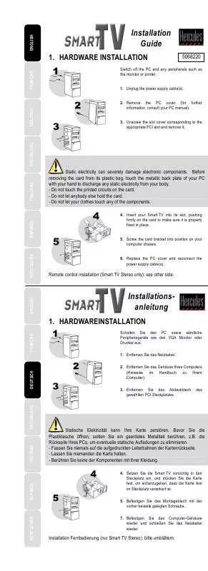 Mode d'emploi HERCULES SMART TV