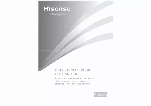 Mode d'emploi HISENSE RS741N4AC2