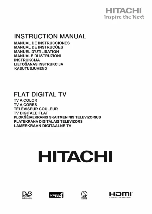 Mode d'emploi HITACHI 32HB4T62