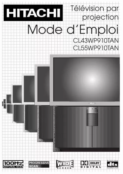 Mode d'emploi HITACHI CL43WP910TAN