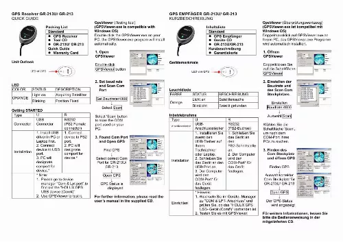 Mode d'emploi HOLUX GR-213