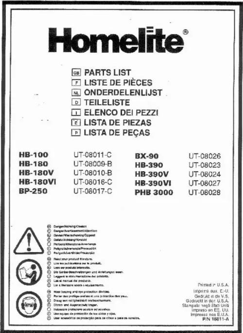 Mode d'emploi HOMELITE HB-100