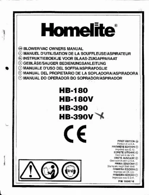 Mode d'emploi HOMELITE HB-390VI