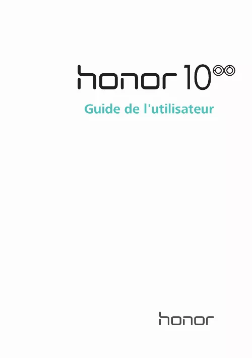 Mode d'emploi HONOR 10