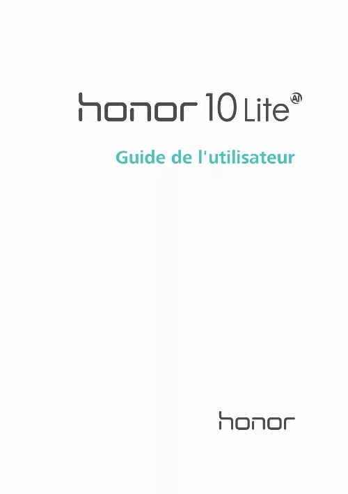 Mode d'emploi HONOR 10X LITE