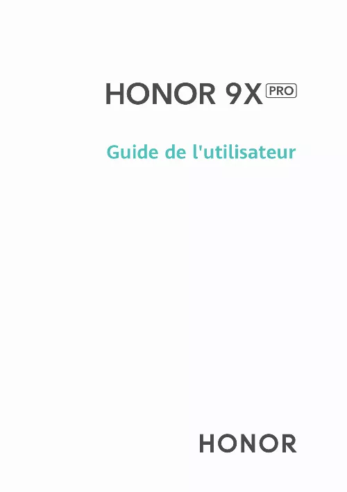 Mode d'emploi HONOR 9X  +