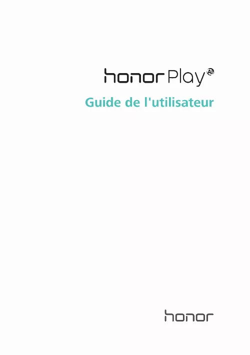 Mode d'emploi HONOR PLAY VIOLET 4+