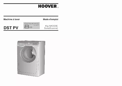 Mode d'emploi HOOVER DST PV DYNAMIC 8 PLUS