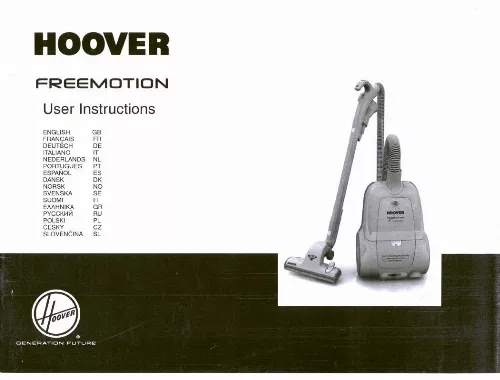 Mode d'emploi HOOVER FREEMOTION