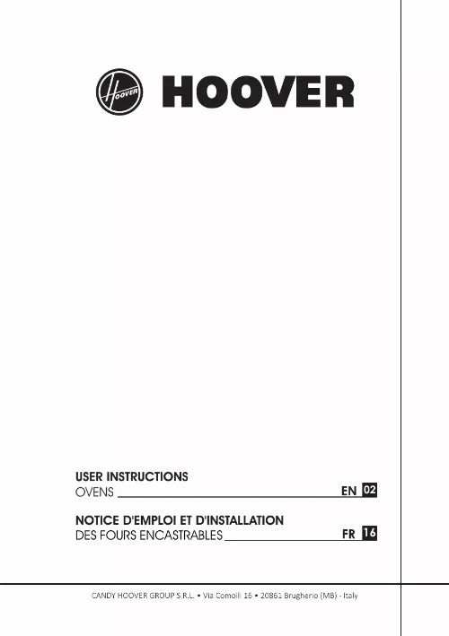 Mode d'emploi HOOVER HOZ550IN