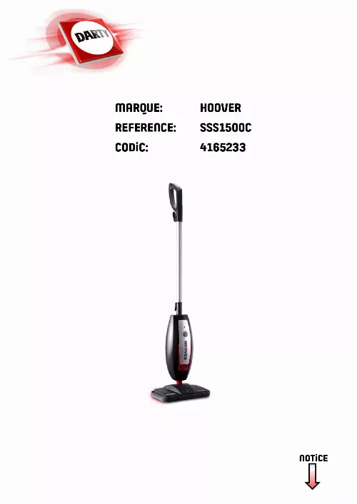 Mode d'emploi HOOVER SSS1500C