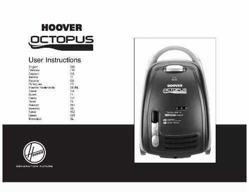 Mode d'emploi HOOVER TCO205
