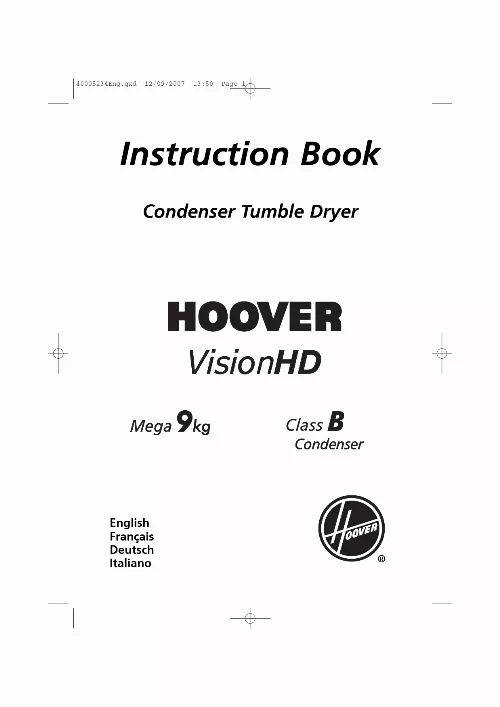 Mode d'emploi HOOVER VHC 791XT