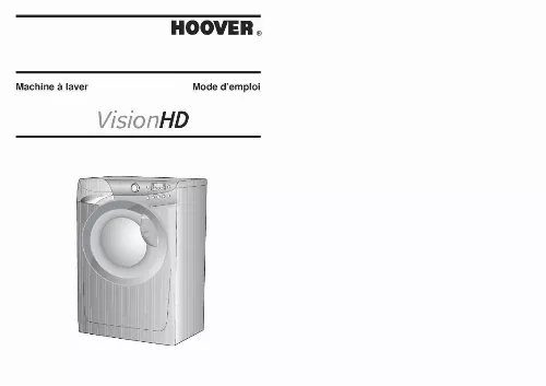 Mode d'emploi HOOVER VHD 814