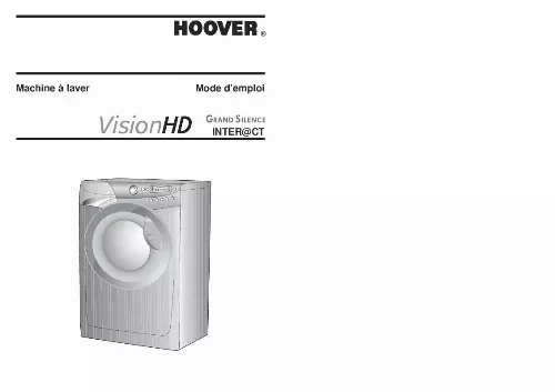 Mode d'emploi HOOVER VHD 816 ZI