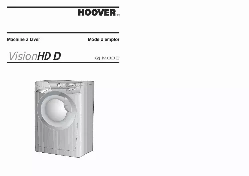 Mode d'emploi HOOVER VHD 8814 D
