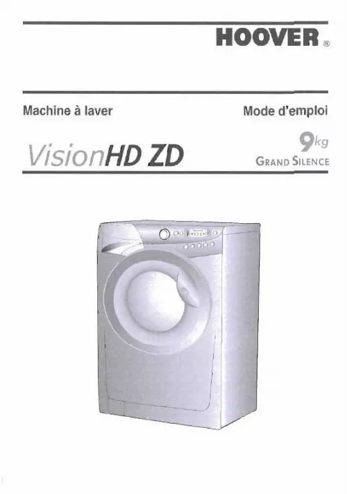 Mode d'emploi HOOVER VISION HD ZD 9KG