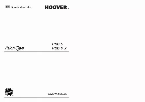 Mode d'emploi HOOVER VISION ONE HOD 5