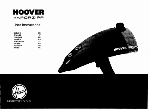 Mode d'emploi HOOVER VPA 0310