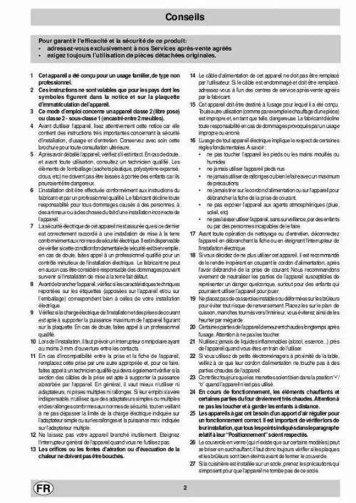 Mode d'emploi HOTPOINT C 640 G