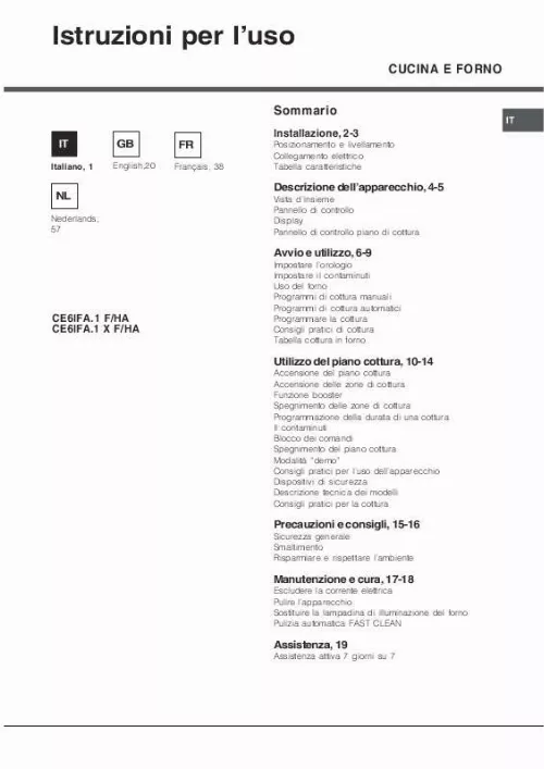 Mode d'emploi HOTPOINT CE6IFA.2 X F /HA