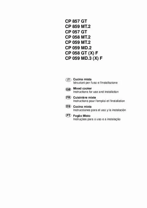 Mode d'emploi HOTPOINT CP 057 GT